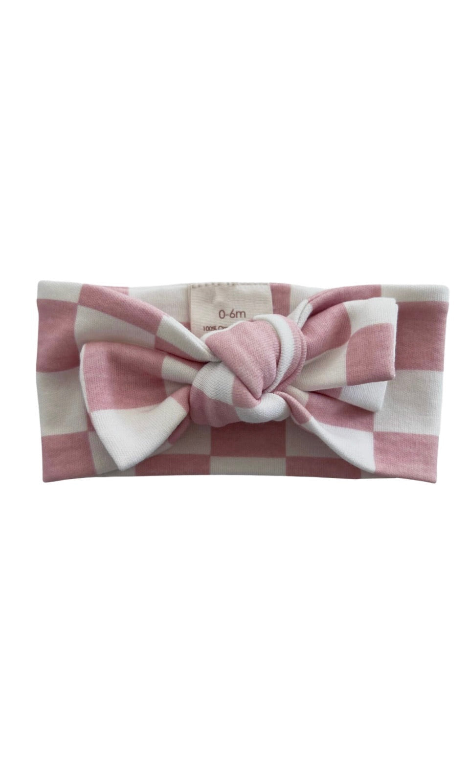 STRAWBERRY SHORTCAKE CHECKERBOARD ORGANIC BOW